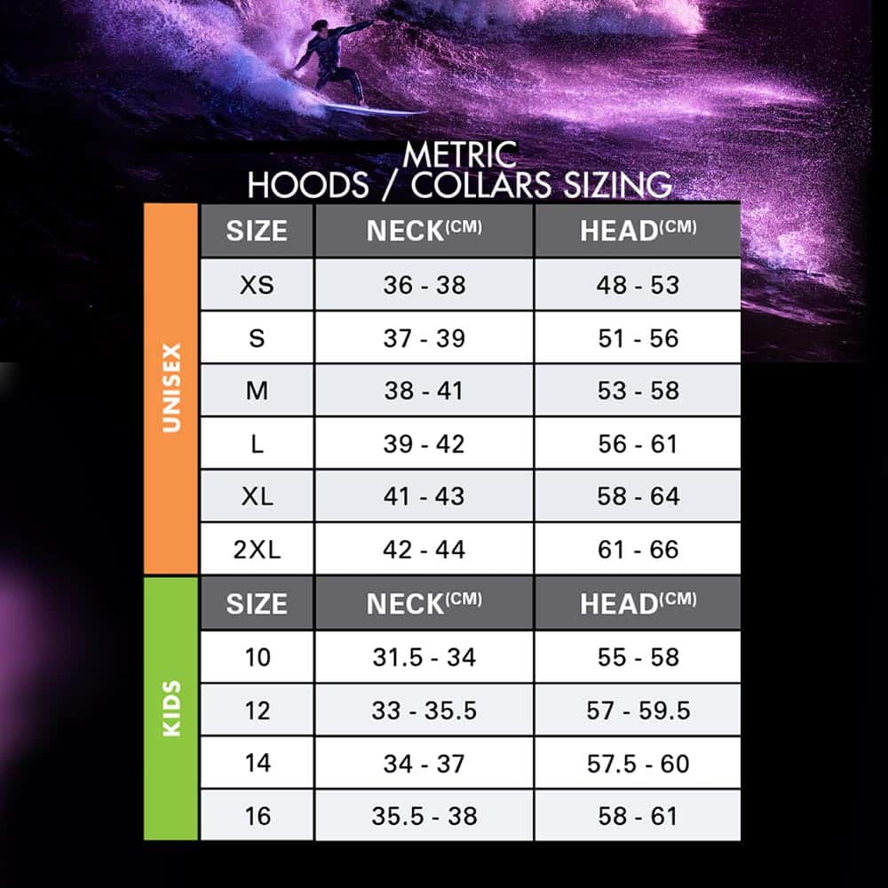 Oneill-Size-info_0007_METRIC HOODS _ COLLARS SIZING